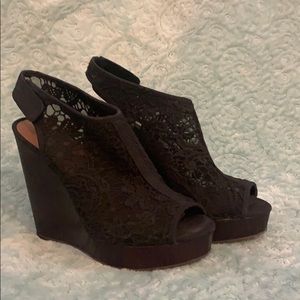 Lucky Brand Lace Wedges